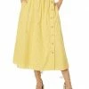 Madewell Skirts Eyelet Side-Button Midi Skirt in Dream-On Daisy