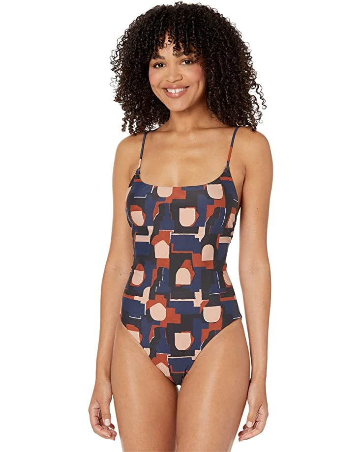 Swimwear Madewell Second Wave Spaghetti-Strap One-Piece Swimsuit in Color Collage 1 Swimwear Madewell Second Wave Spaghetti-Strap One-Piece Swimsuit in Color Collage