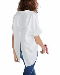 Madewell Shirts & Tops Courier Button-Back Shirt in Pure White -Madewell Shop 71nSsJHnuDL. AC SR736920
