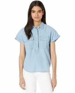 Madewell Shirts & Tops Indigo Safari Popover Shirt