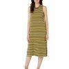 Madewell Dresses Organic Cotton Crewneck Tank Midi Dress in Stripe