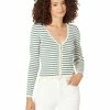 Madewell Sweaters Carmon Crop Cardigan Sweater in Stripe
