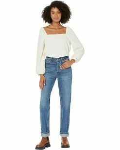 Madewell Shirts & Tops Crepe Square-Neck Puff-Sleeve Top -Madewell Shop 71v vBSvyQL. AC SR736920
