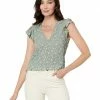 Madewell Shirts & Tops Lucie V-Neck Smocked Top in Cottage Garden