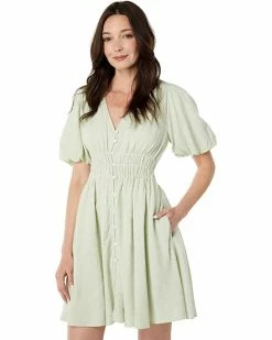 Madewell Dresses Linen-Blend Sophia Mini Dress