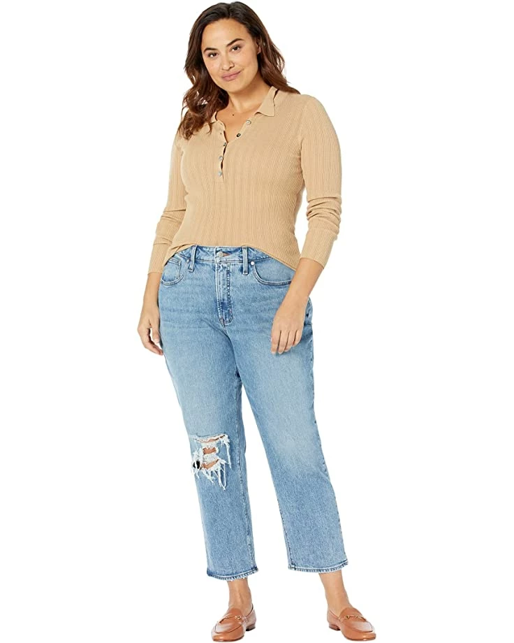 Madewell Jeans The Plus Curvy Perfect Vintage Straight Jean in Kingsbury Wash: Ripped Knee Edition 4 Madewell Jeans The Plus Curvy Perfect Vintage Straight Jean in Kingsbury Wash: Ripped Knee Edition - Image 4