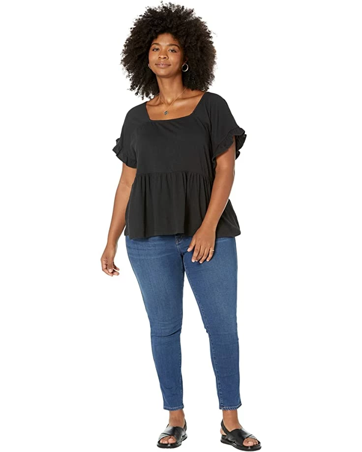 Madewell Shirts & Tops Plus Knit Lightspun Ruffle-Hem Top 4 Madewell Shirts & Tops Plus Knit Lightspun Ruffle-Hem Top - Image 4