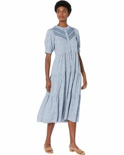 Madewell Dresses Embroidered Midi Dress in Cottage Garden