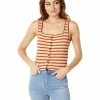 Madewell Shirts & Tops (Re)sourced Ribbed Button-Front Crop Tank in Braxton Stripe