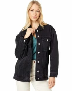 Madewell Coats & Outerwear The Oversized Trucker Jean Jacket in Washed Black