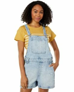 Madewell Shorts Corsica Short Overalls in Wardell Wash