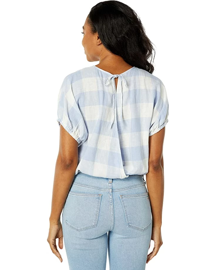 Madewell Shirts & Tops Linen-Blend Michele Bubble Top in Gingham Check 2 Madewell Shirts & Tops Linen-Blend Michele Bubble Top in Gingham Check - Image 2