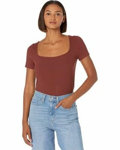 Madewell Shirts & Tops Ribbed Square-Neck Crop Top -Madewell Shop 81B2flt7ZVL. AC SR736920