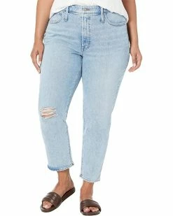 Madewell Jeans The Curvy Perfect Vintage Jean in Sudbury Wash: Ripped Edition