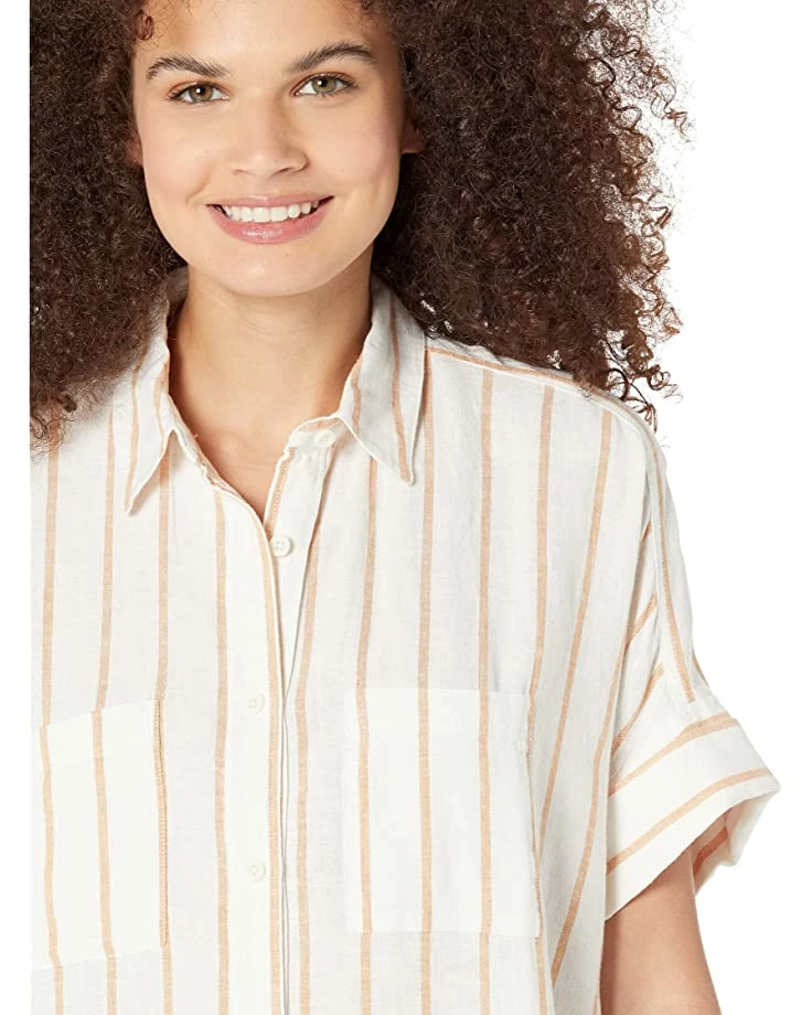Madewell Shirts & Tops Linen-Blend Courier Shirt in Textured Stripe 3 Madewell Shirts & Tops Linen-Blend Courier Shirt in Textured Stripe - Image 3