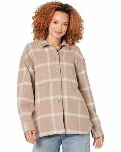Madewell Coats & Outerwear Flannel Kentwood Oversized Shirt-Jacket in Windowpane