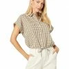 Madewell Shirts & Tops Seersucker Button-Up Drawstring Shirt in Plaid