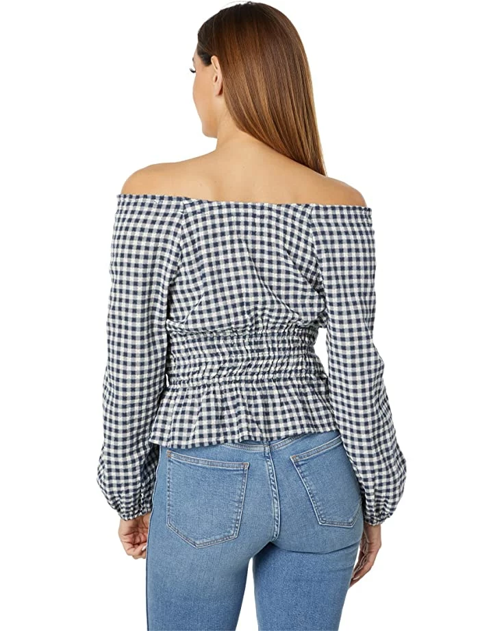 Madewell Shirts & Tops Sophia Top in Textured Windowpane 2 Madewell Shirts & Tops Sophia Top in Textured Windowpane - Image 2