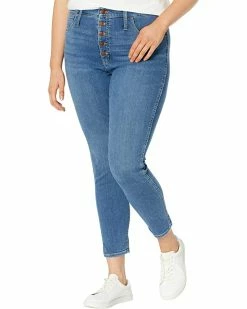 Madewell Curvy Roadtripper Supersoft Skinny Jeans in Monroe Wash: Button-Front Edition