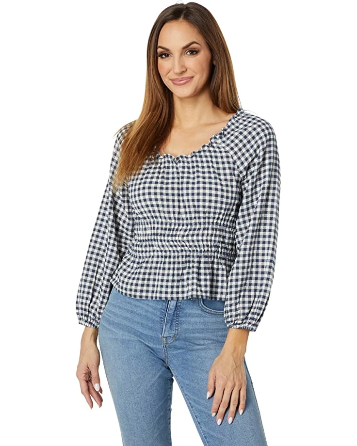 Madewell Shirts & Tops Sophia Top in Textured Windowpane 1 Madewell Shirts & Tops Sophia Top in Textured Windowpane