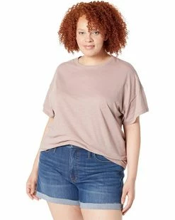 Madewell Shirts & Tops Plus Whisper Cotton Rib Crew Neck Tee -Madewell Shop 81FCxARK8L. AC SR736920