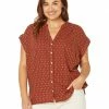 Madewell Shirts & Tops Plus Collarless Central Shirt in Jacquard