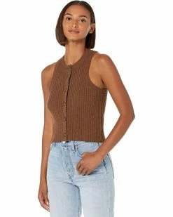 Madewell Shirts & Tops Kendale Button-Front Crop Sweater Tank