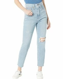 Madewell Jeans The Momjean in Ellendale Wash: Raw-Hem Edition