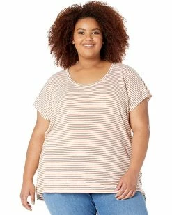 Madewell Shirts & Tops Plus Linen-Blend U-Scoop Tee