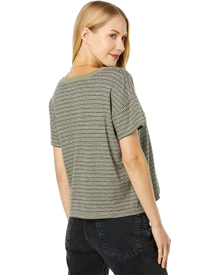 Madewell Shirts & Tops Hemp-Cotton Split-Neck Crop Tee 2 Madewell Shirts & Tops Hemp-Cotton Split-Neck Crop Tee - Image 2