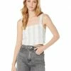 Madewell Shirts & Tops Linen-Blend Abbie Crop Top in Stripe