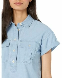 Madewell Shirts & Tops Indigo Safari Popover Shirt -Madewell Shop 81MNpkRe 4L. AC SR736920