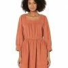 Madewell Dresses Embroidered Corduroy Square-Neck Mini Dress
