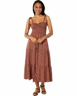 Madewell Dresses Lucie Tie-Strap Tiered Midi Dress in Florentine Floral