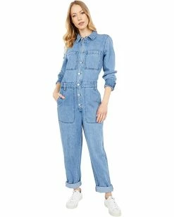 Madewell Pants Denim Relaxed Coverall Jumpsuit in Glenroy Wash