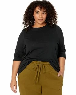 Madewell Shirts & Tops Plus Whisper Cotton Rib-Crewneck Long-Sleeve Tee in Mulford Stripe -Madewell Shop 81PWPvj9kL. AC SR736920