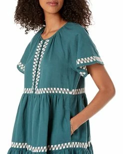 Madewell Dresses Embroidered Linen-Blend Flutter-Sleeve Mini Dress -Madewell Shop 81PZYyP9DuL. AC SR736920