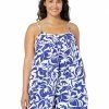 Madewell Swimwear Lightestspun Tie-Back Cover-Up Romper in Tropicale Floral