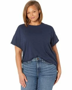 Madewell Shirts & Tops Plus Whisper Cotton Rib Crew Neck Tee -Madewell Shop 81THWaFVlL. AC SR736920