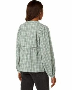 Madewell Shirts & Tops Plaid Bubble-Sleeve Peplum Top -Madewell Shop 81bcA9TuTBL. AC SR736920