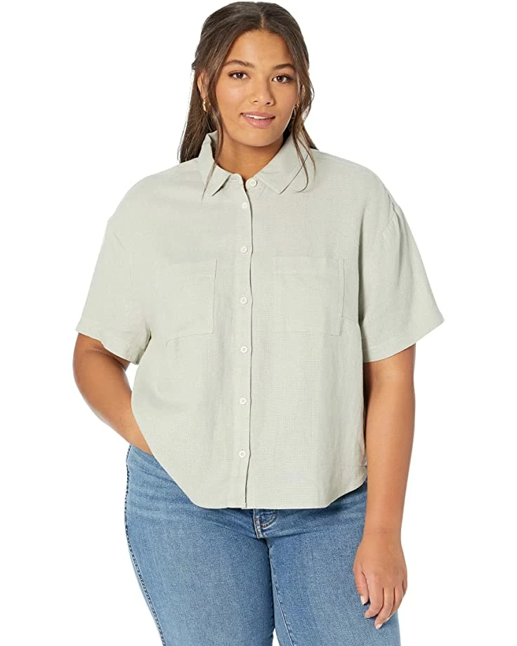 Madewell Shirts & Tops Plus Breezewoven Beachside Shirttail Top 1 Madewell Shirts & Tops Plus Breezewoven Beachside Shirttail Top