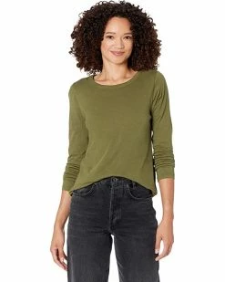 Madewell Shirts & Tops Whisper Cotton Rib-Crewneck Long-Sleeve Tee
