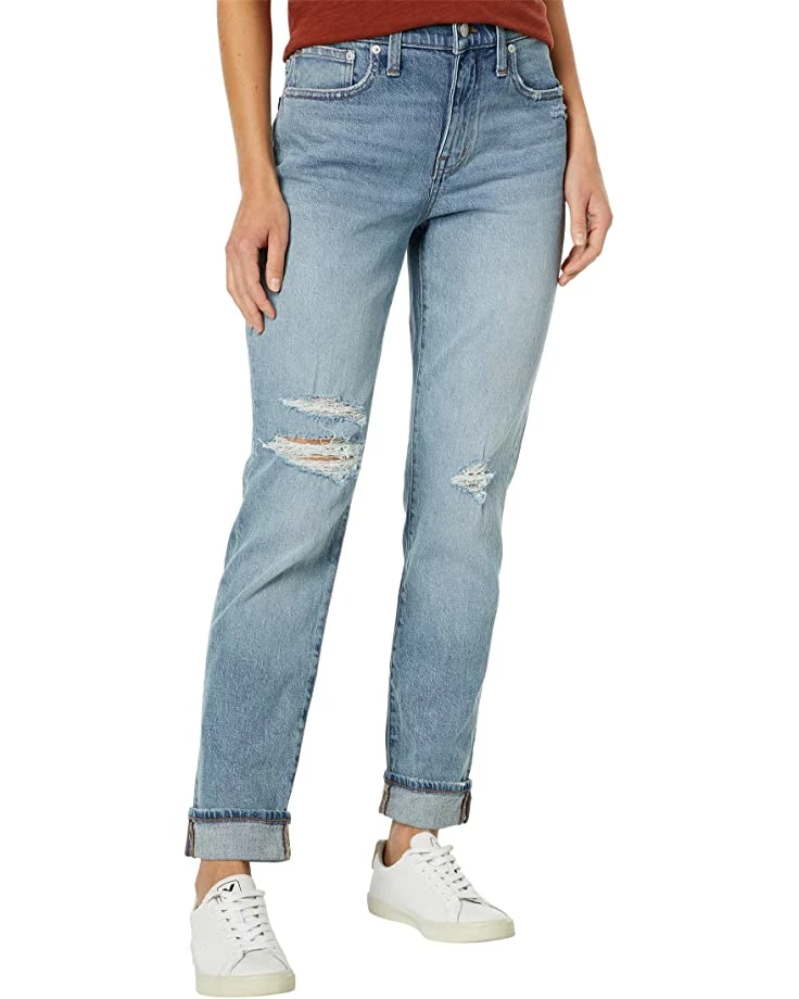 Madewell Jeans The High-Rise Slim Boyjean in Birchwood Wash 1 Madewell Jeans The High-Rise Slim Boyjean in Birchwood Wash