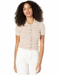 Madewell Sweaters Barbrook Button-Front Sweater Polo in Stripe