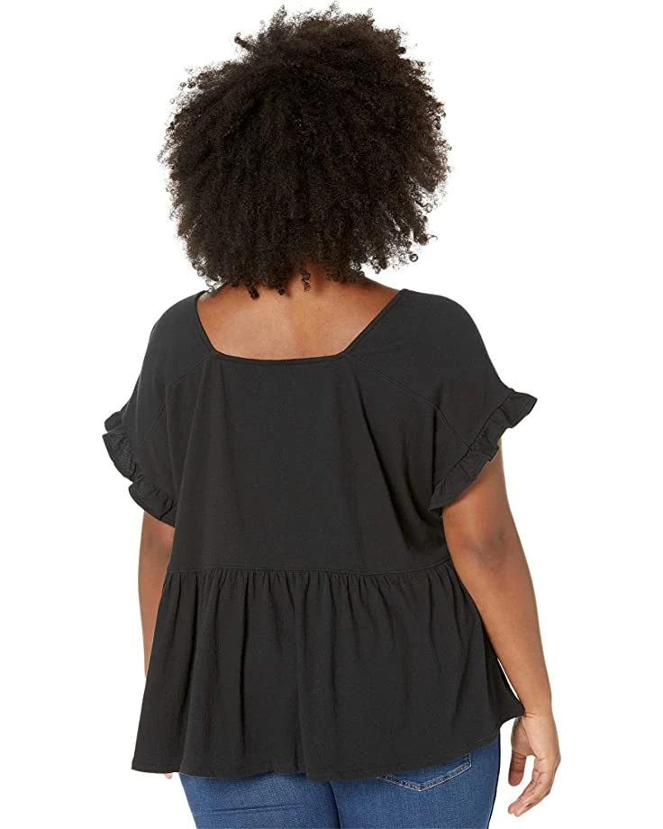 Madewell Shirts & Tops Plus Knit Lightspun Ruffle-Hem Top 2 Madewell Shirts & Tops Plus Knit Lightspun Ruffle-Hem Top - Image 2