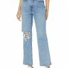 Madewell Jeans The Curvy Perfect Vintage Straight Jean in Kingsbury Wash: Ripped Knee Edition