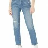 Madewell Jeans The Mid-Rise Perfect Vintage Jean in Ainsdale Wash: Knee-Rip Edition
