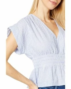 Madewell Shirts & Tops V-Neck Smocked-Waist Top in Gingham Seersucker -Madewell Shop 81jOg9xNH2L. AC SR736920