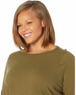 Madewell Shirts & Tops Plus Whisper Cotton Rib-Crewneck Long-Sleeve Tee in Mulford Stripe -Madewell Shop 81kM1Eq7X9L. AC SR736920