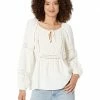 Madewell Shirts & Tops Linen-Blend Pintuck Peasant Top